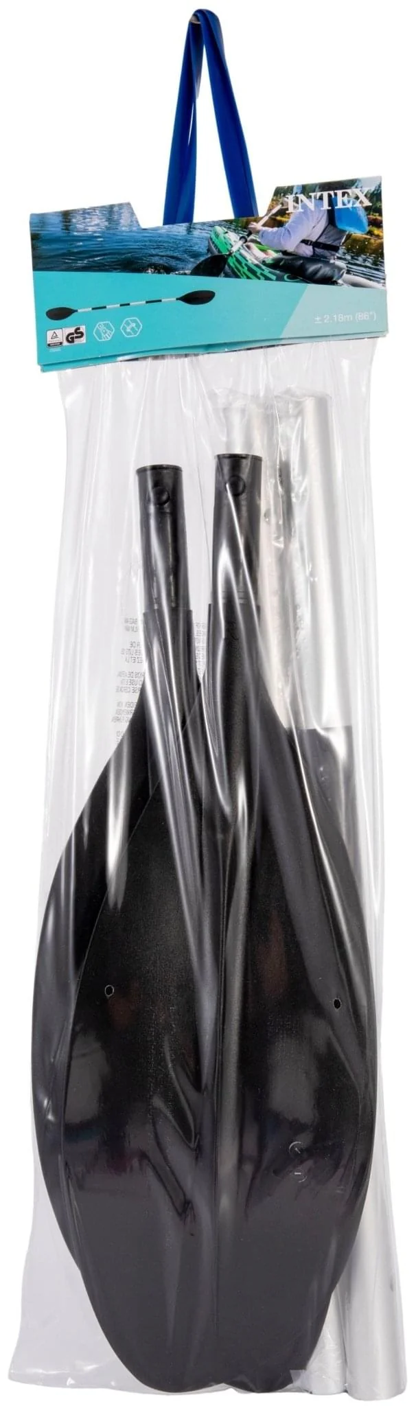 Intex Kajakpeddel 218 cm aluminium zwart/zilver