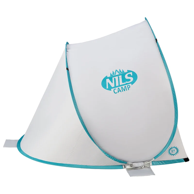 NILS Camp Pop-up Strandtent - Grijs/Turquoise
