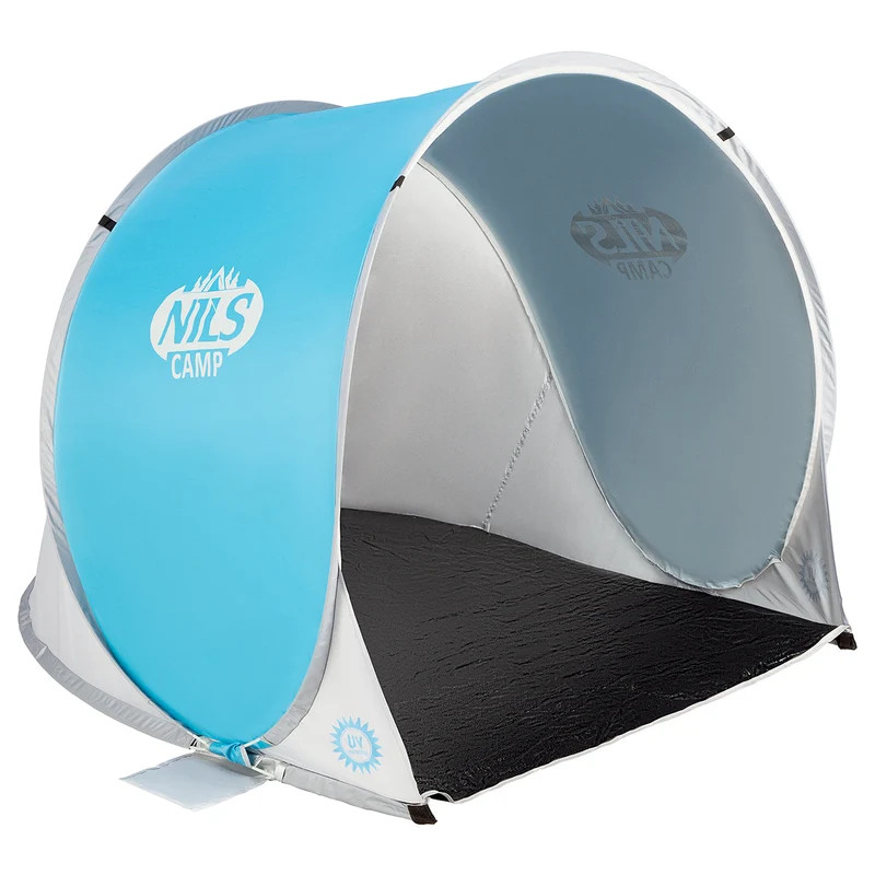 NILS Camp Pop-up Strandtent - Blauw/Grijs