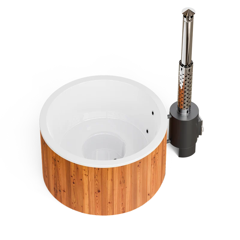 Houtgestookte hottub Extern - Oskar - 6 personen (Rond)