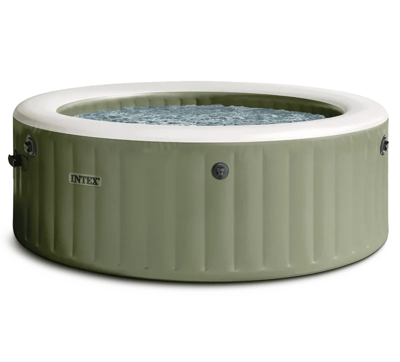 Intex Pure Spa Bubble Massage Olive Green – 4‑persoons