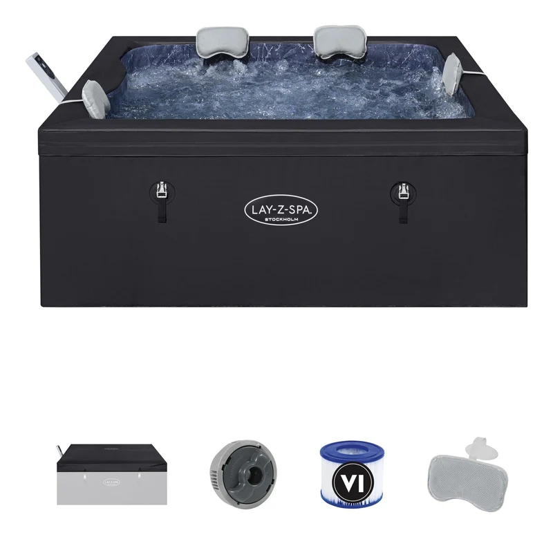 Lay-Z-Spa Stockholm Energy-Efficient Smart AirJet™ – Opbouw spa voor 4-6 personen met app-bediening