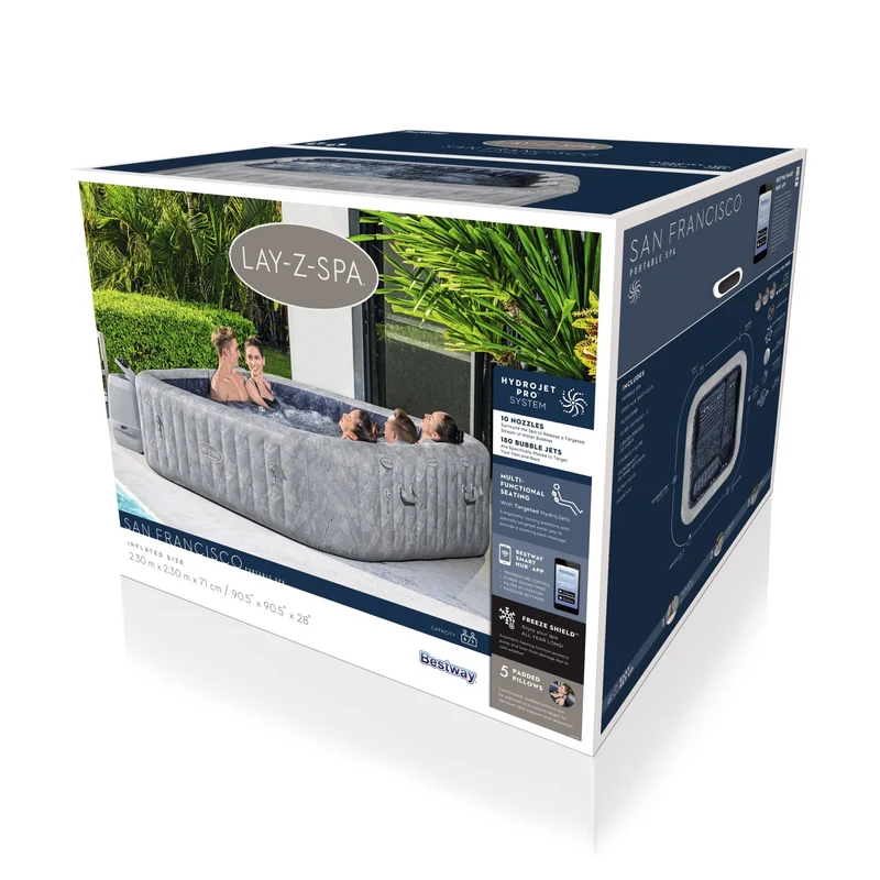 Lay-Z Spa San Francisco EnergySense Hydrojet Pro opblaasbare spa - 7 persoons