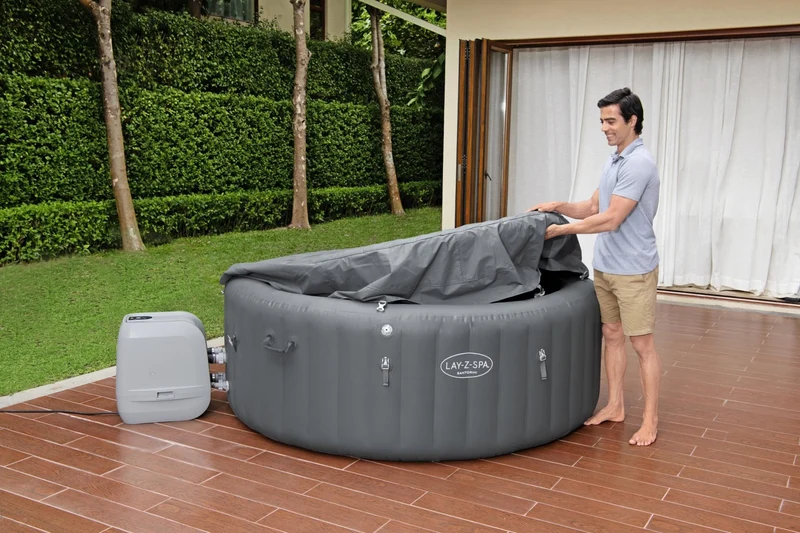 Lay-Z Spa Santorini HydroJet Pro opblaasbare spa - 7 persoons