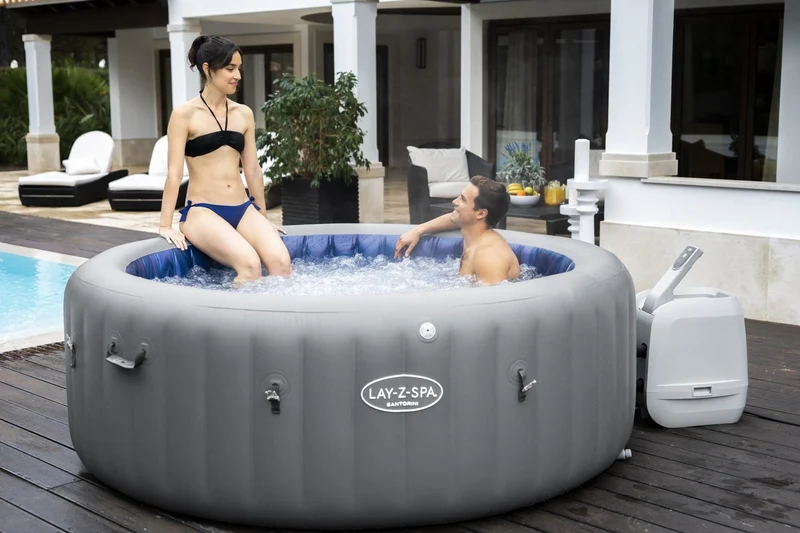 Lay-Z Spa Santorini HydroJet Pro opblaasbare spa - 7 persoons