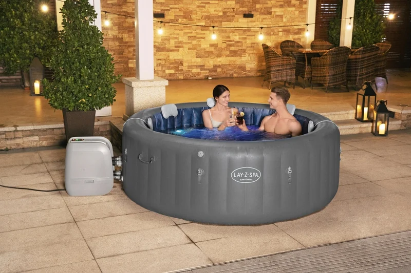 Lay-Z Spa Santorini HydroJet Pro opblaasbare spa - 7 persoons