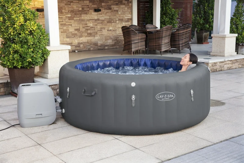 Lay-Z Spa Santorini HydroJet Pro opblaasbare spa - 7 persoons