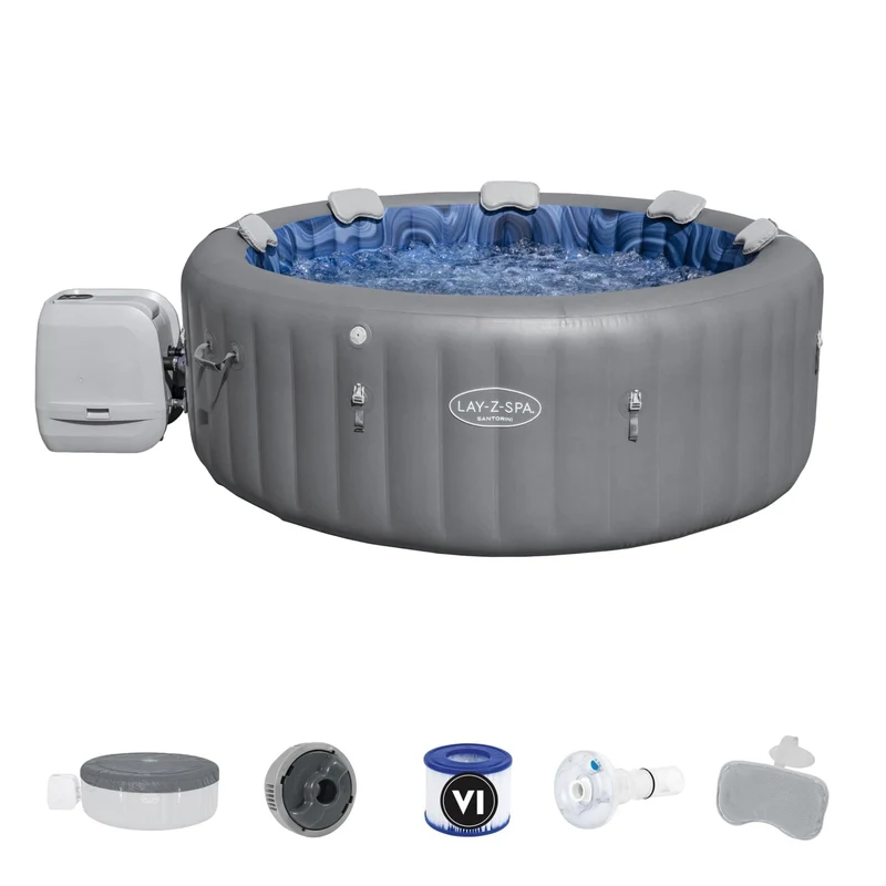 Lay-Z Spa Santorini HydroJet Pro opblaasbare spa - 7 persoons