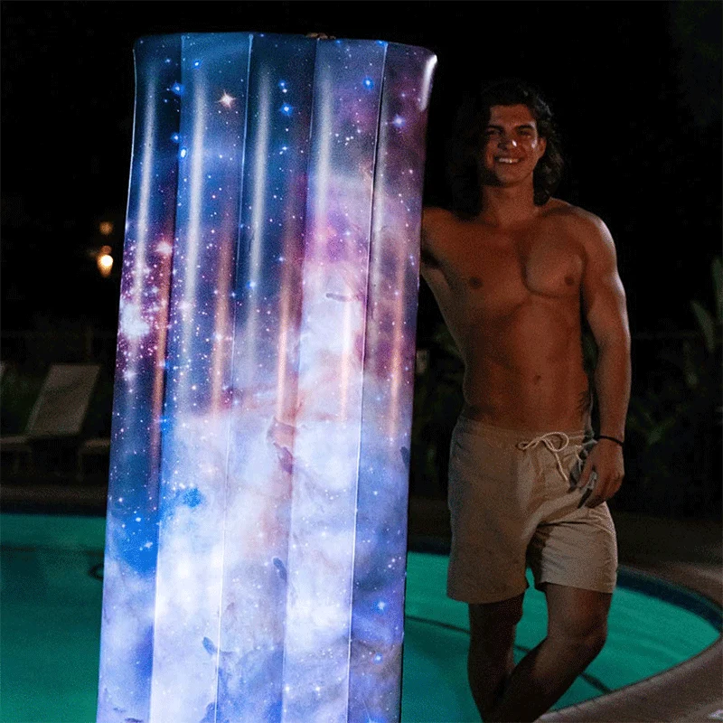 Matelas gonflable galaxie illuminée