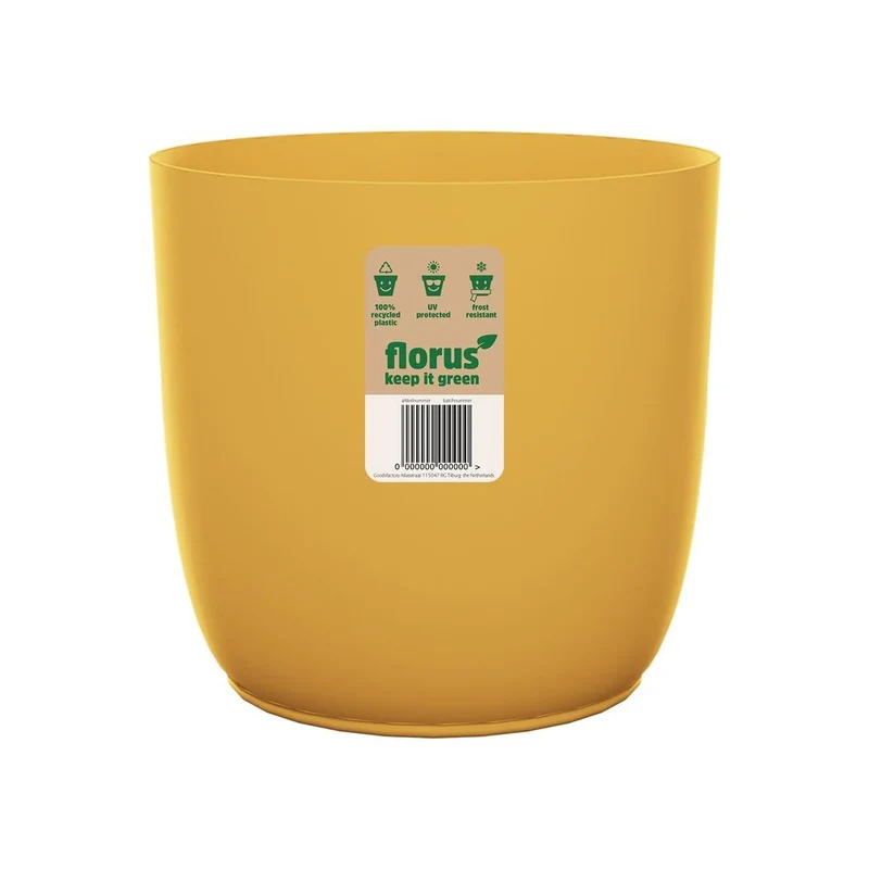 VASO FLOW 14CM SENAPE