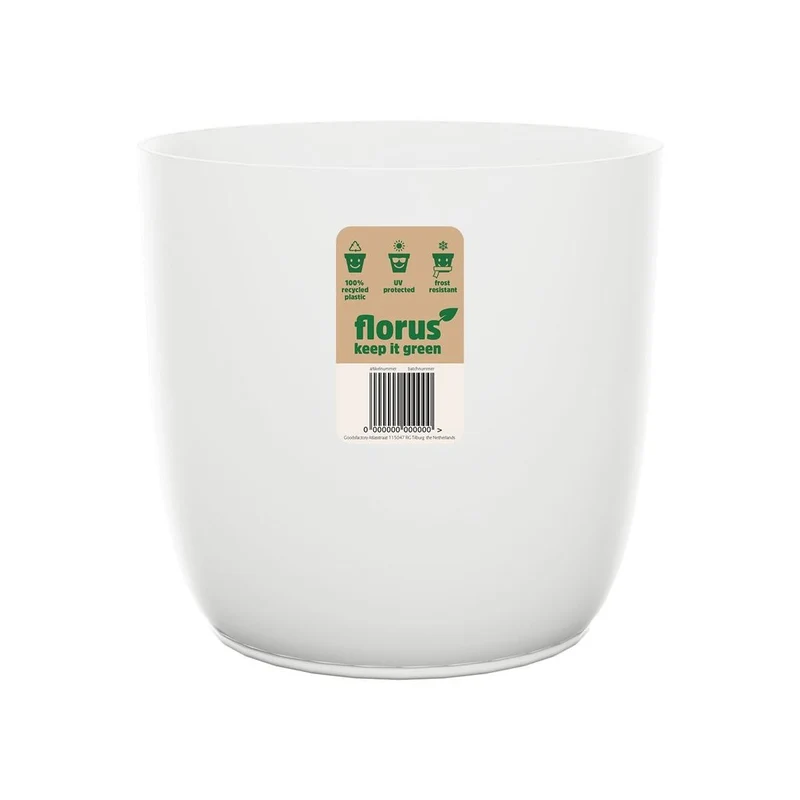 VASO FLOW 14CM BIANCO