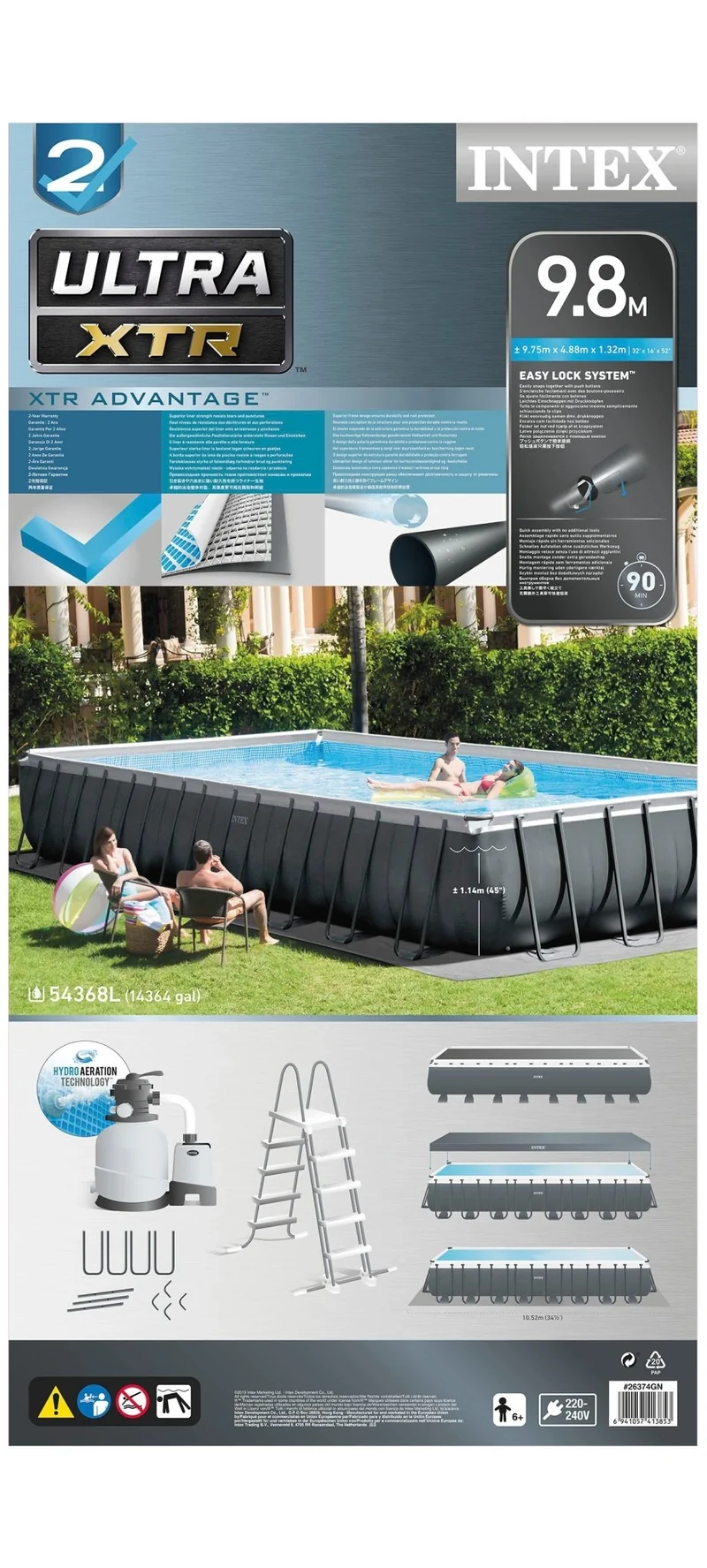 Intex Ultra XTR Frame Pool 975 cm x 488 cm x 132 cm