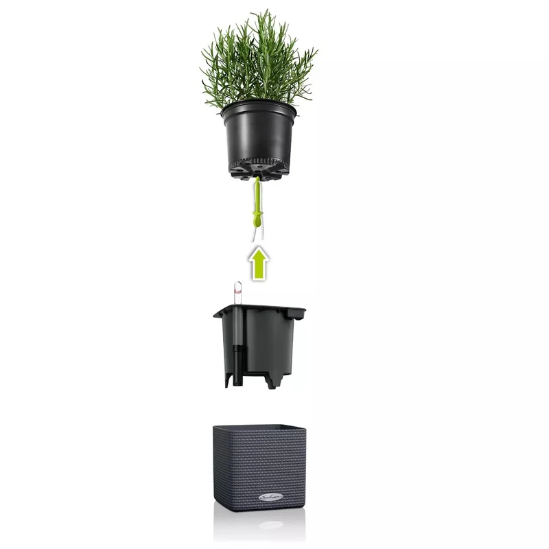 VASO CUBE COLOR 17X17X16 GRIGIO ARDESIA