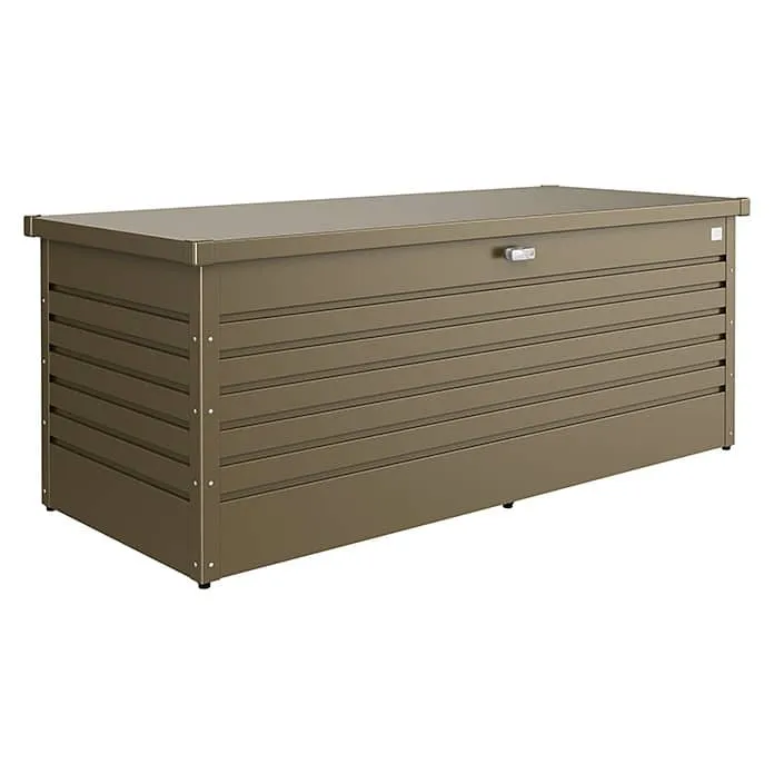 Biohort – Arcón de metal para exterior Bronce metálico