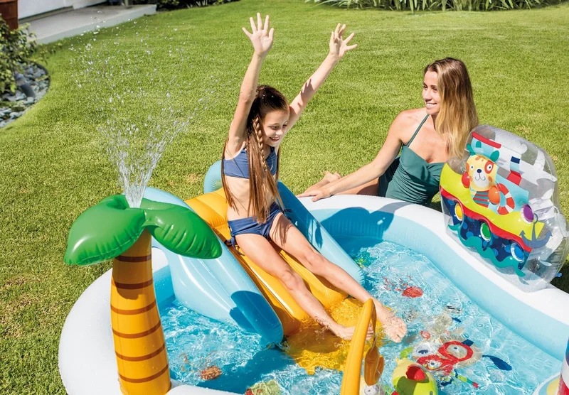 Intex Zeeparadijs bad met accessoires 218cm x 188cm x 99cm