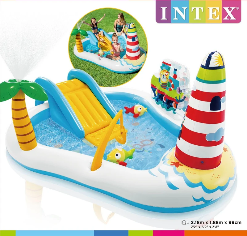 Intex Zeeparadijs bad met accessoires 218cm x 188cm x 99cm