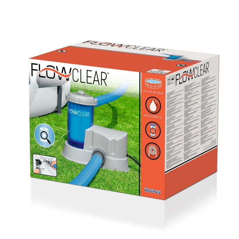 Bestway Flowclear Filterpomp Transparant 5678 liter/uur