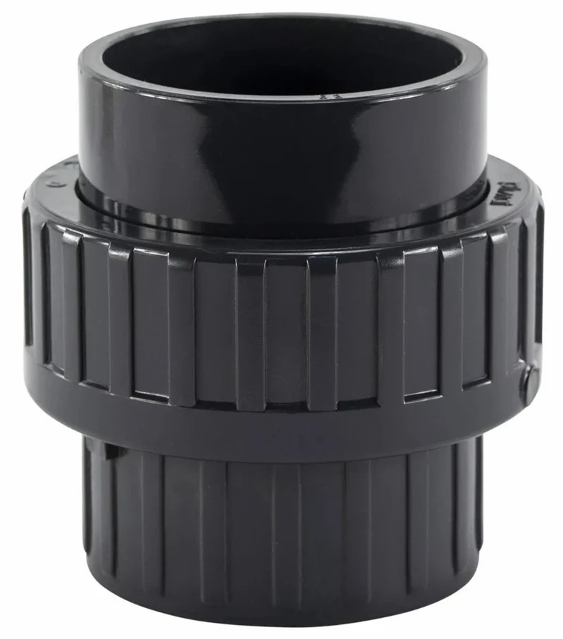 PVC 3/3 koppeling 50mm lijmverbinding x binnendraad 1 1/2"