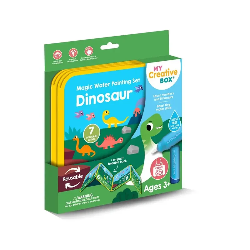 Set de peinture à l’eau magique en forme de dinosaure - My Creative Box