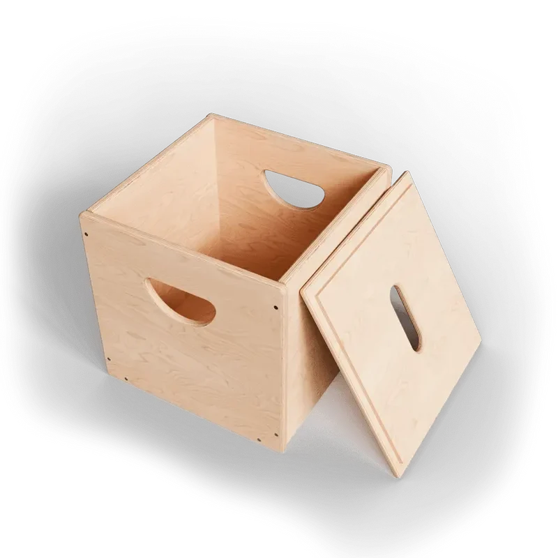 Boîte de Rangement pour Jouets - Bouleau de la Baltique ToyBox - All Circles