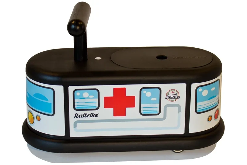 La Cosa 1 Porteur Ambulance Italtrike Pour Enfants 1 À 6 Ans Avec Roues Multidirectionnelles Silencieux Sans Trace