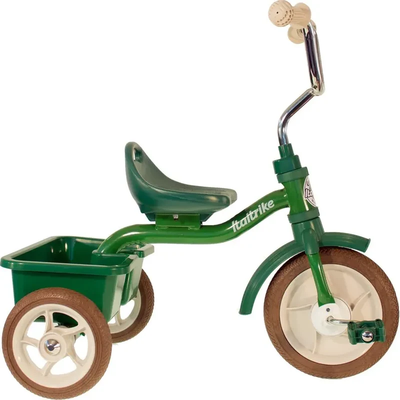Tricycle Transporteur Primavera Vert Italtrike Pour Enfants 2 À 5 Ans Robuste Et Evolutif