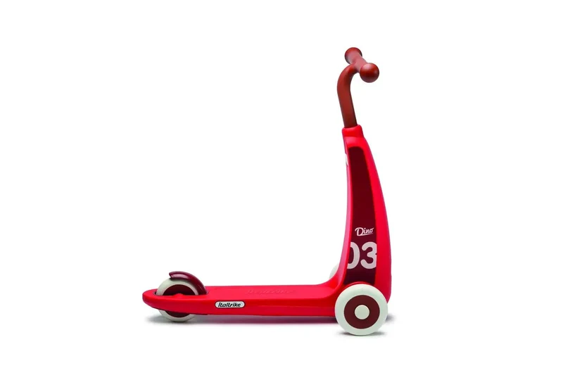 Trottinette Dino Rouge Italtrike Pour Enfants 2 À 6 Ans Sécurité Et Plaisir Robuste