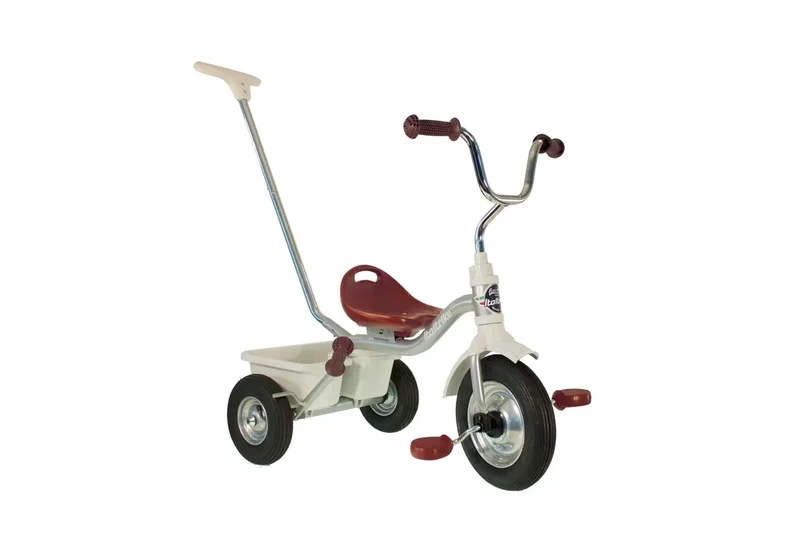 Tricycle Racing Team Italtrike Pour Enfants 2 À 6 Ans Selle Réglable Canne Parentale Circuit Mythique Course