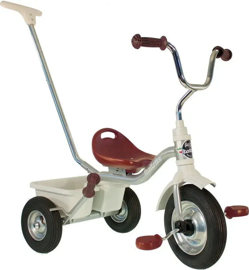 Tricycle Racing Team Italtrike Pour Enfants 2 À 6 Ans Selle Réglable Canne Parentale Circuit Mythique Course