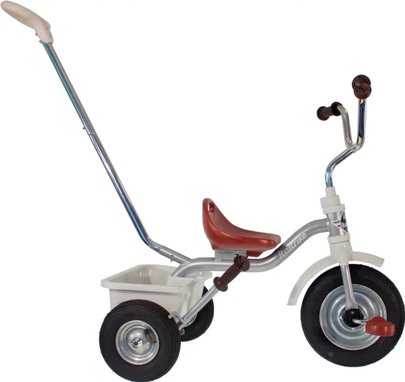 Tricycle Racing Team Italtrike Pour Enfants 2 À 6 Ans Selle Réglable Canne Parentale Circuit Mythique Course