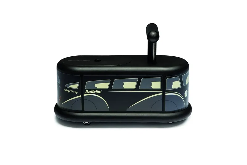 Porteur Bus Vintage Noir Italtrike Pour Enfants 1 À 6 Ans Robuste Et Stylé Design Rétro