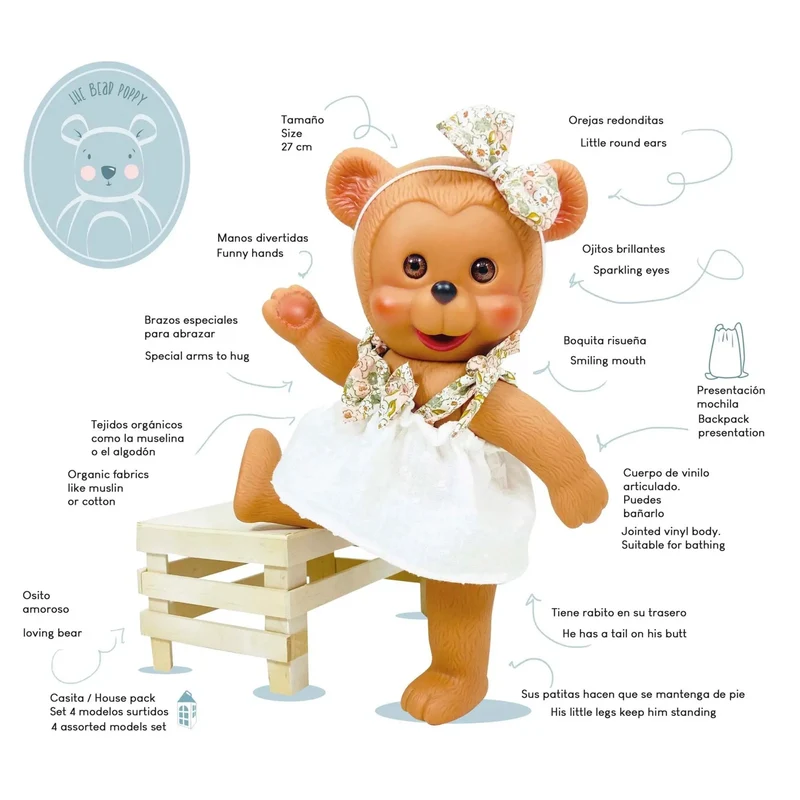 Poupées ours, Poppy House Pack - Nines Artesanals