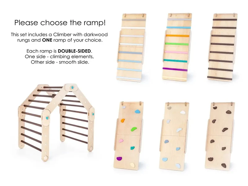 Gymnase d'Activité Pikler Transformable Foncé - Happymoon