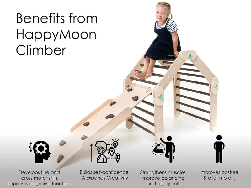 Gymnase d'Activité Pikler Transformable Foncé - Happymoon