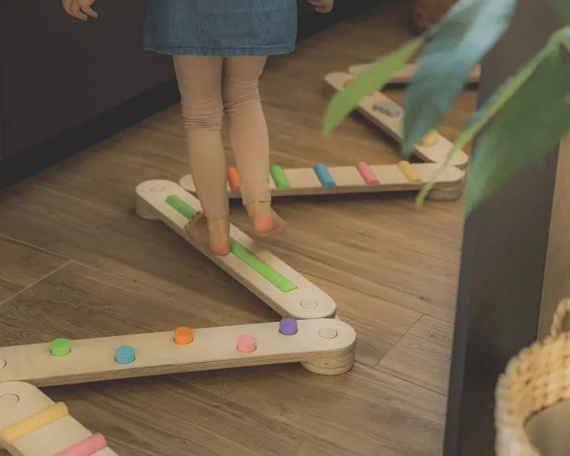 Ensemble de 6 Poutres d'Équilibre Naturelles Montessori - Happymoon