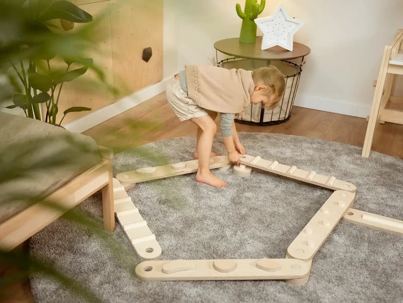 Ensemble de 6 Poutres d'Équilibre Naturelles Montessori - Happymoon