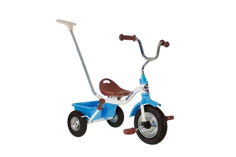 Tricycle Racing Monaco Italtrike Blanc Et Bleu Pneu PU Pour Petits Champions Collection Racing Team
