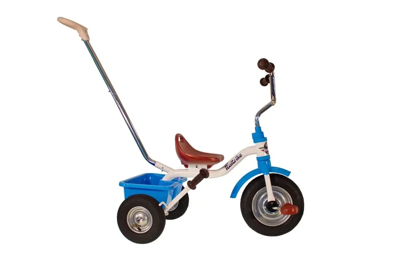 Tricycle Racing Monaco Italtrike Blanc Et Bleu Pneu PU Pour Petits Champions Collection Racing Team