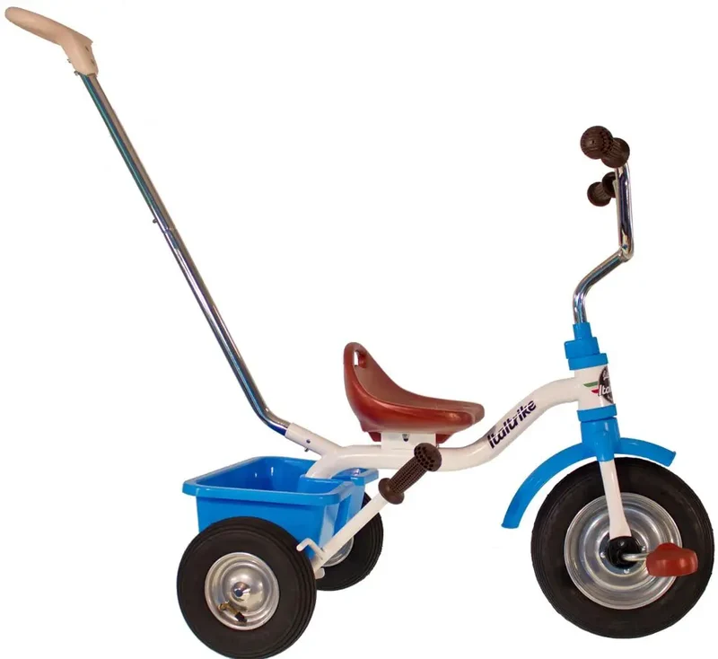 Tricycle Racing Monaco Italtrike Blanc Et Bleu Pneu PU Pour Petits Champions Collection Racing Team