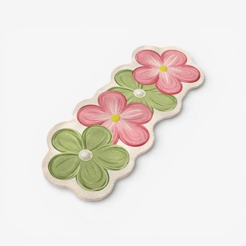 PetalCraft - Tæppe med Blomstermønster til Indendørs Brug