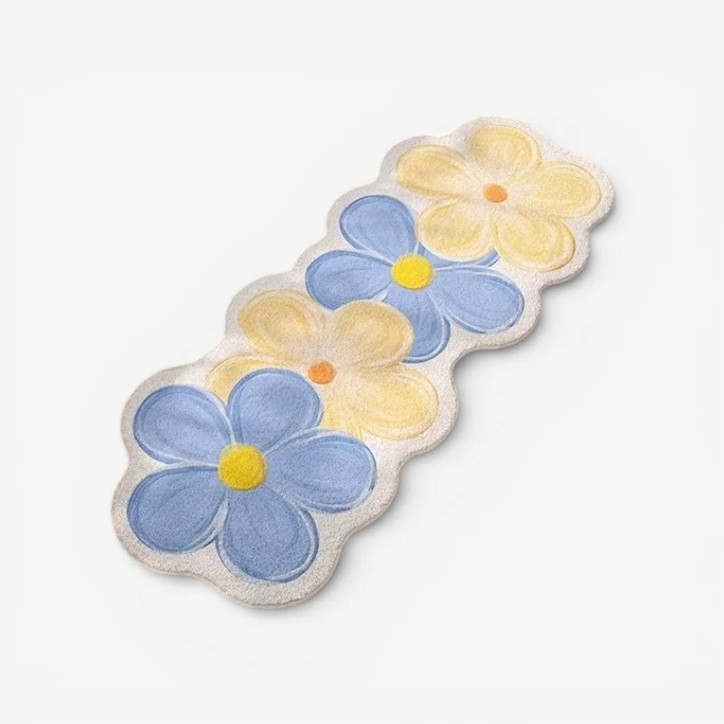 PetalCraft - Tæppe med Blomstermønster til Indendørs Brug