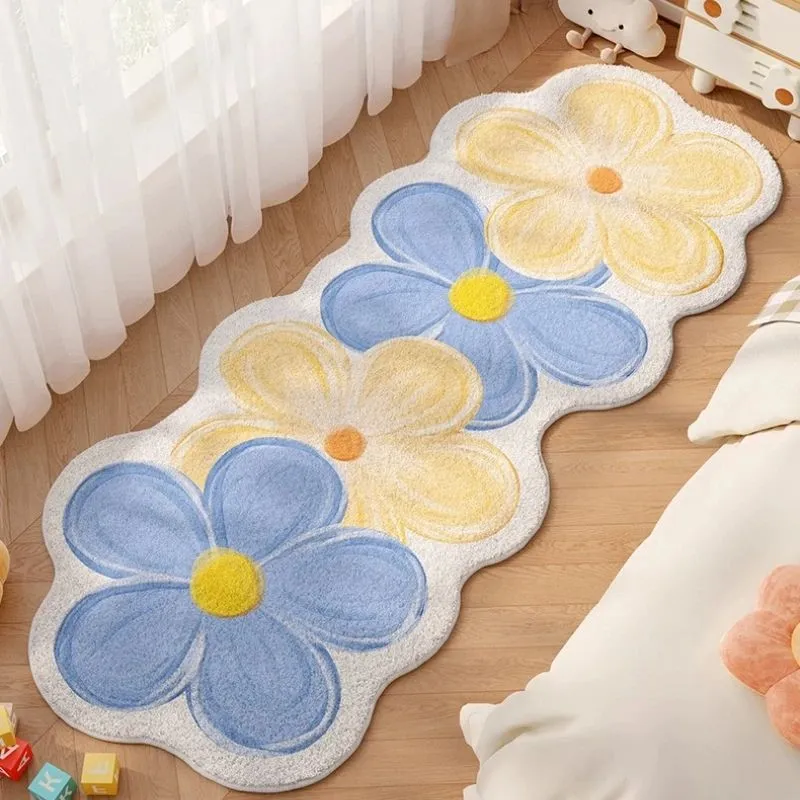 PetalCraft - Tæppe med Blomstermønster til Indendørs Brug