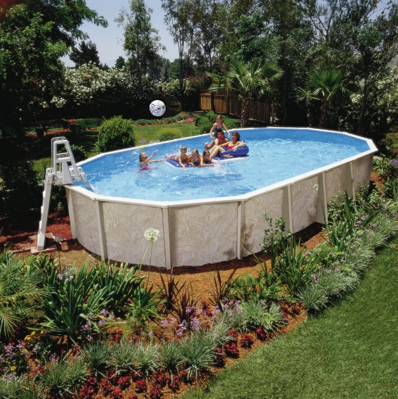 Interline Century metalen zwembad ovaal 1050 cm x 550 cm x 132 cm compleet pakket
