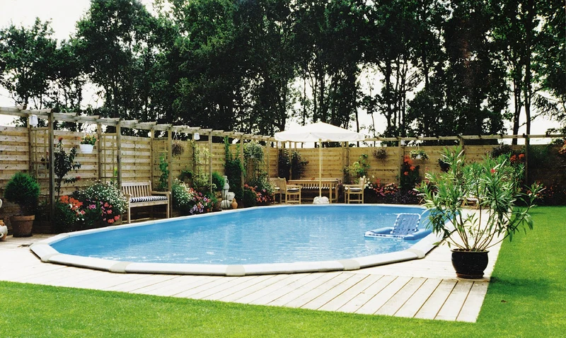 Interline Century metalen zwembad ovaal 1250 cm x 640 cm x 132 cm compleet pakket