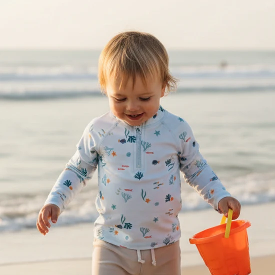 Bade-T-Shirt langarm Ocean Treasures | Little Dutch