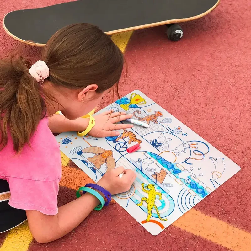 Coloriage réutilisable-Set en silicone Sport - SuperPetit