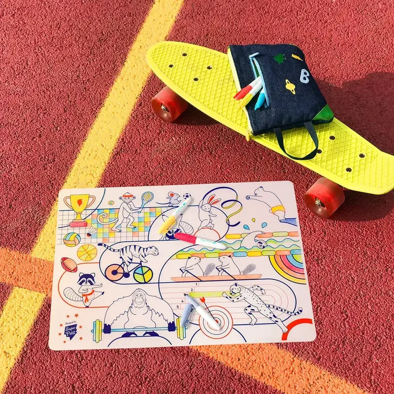 Coloriage réutilisable-Set en silicone Sport - SuperPetit