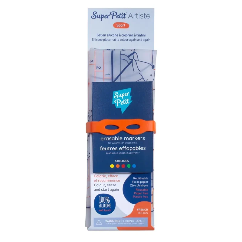 Coloriage réutilisable-Set en silicone Sport - SuperPetit
