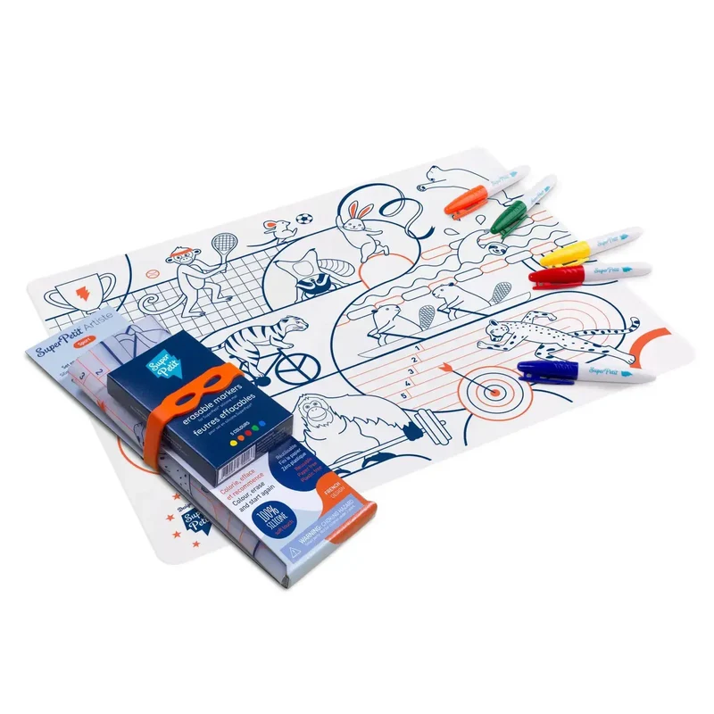 Coloriage réutilisable-Set en silicone Sport - SuperPetit