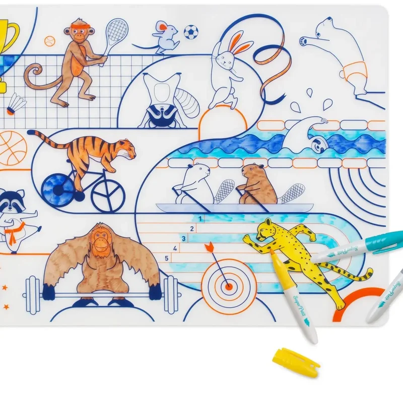 Coloriage réutilisable-Set en silicone Sport - SuperPetit